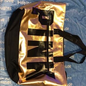 Victoria Secret Gold & Black Tote